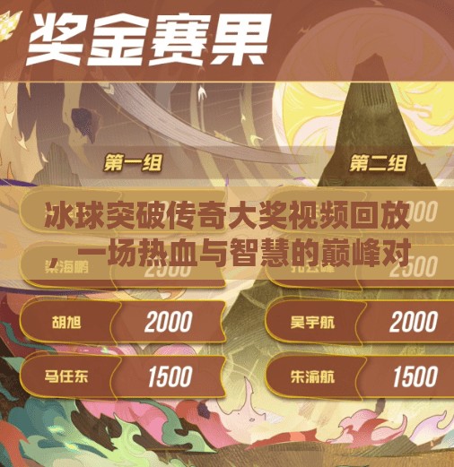 冰球突破传奇大奖视频回放，一场热血与智慧的巅峰对决，你不可错过的电竞盛宴！冰球突破传奇大奖视频回放